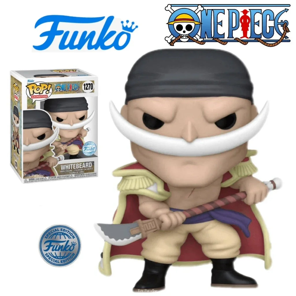 NEW FUNKO POP ONE PIECE series Toy Whitebeard 1270 limited Gol D. Roger 1274 Eustass Kid 1287 Model Action Figure Toys for Gifts