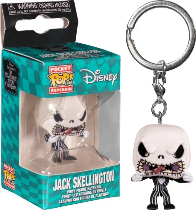 FUNKO POP Keychain Disney The Nightmare Before Christmas Jack Oogie Boogie Teddy Mayor Sally Zero Pumpkin King Vinyl Figure Toy