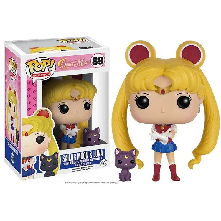 FUNKO POP Sailor Moon Series Luna 89 Chibi 295 Pluto 296 Uranus 297 Neptune 298 Saturn 299 Model Figure Collection Model Toys