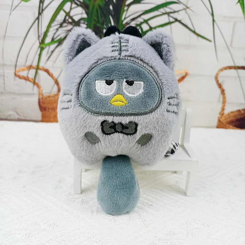 MINISO Plush Sanrio Doll Keychain Kuromi Big Ear Dog Car Keychain Katie Cat Couple Backpack Pendant Decoration Friends Toy Gift