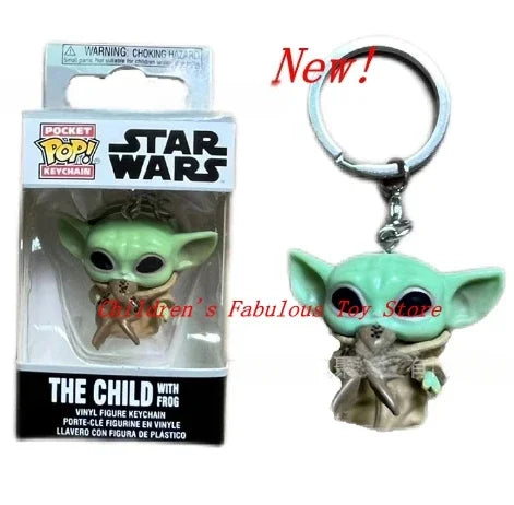 27 styles FUNKO Keychains Star-wars Baby Yoda Keychain Toy Boba Feit ig-11 the Mandalorian Darth Vader Stromtrooper Keyrings