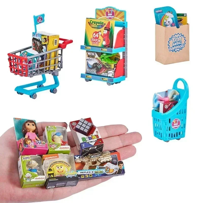 Mini Brands Supermarket Shopping Scene Toy Ball Mystery Blind Box Disney Princess IronMaln Spiderman Collectible Toys