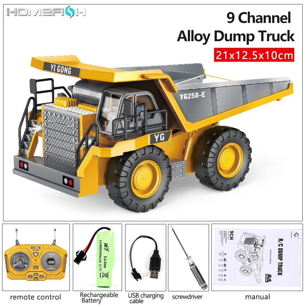 RC Car Children Toys Remote Control Car Toys For Boys Radio Control Excavator Dump Truck Bulldozer Electric Car Kids Toys Gift