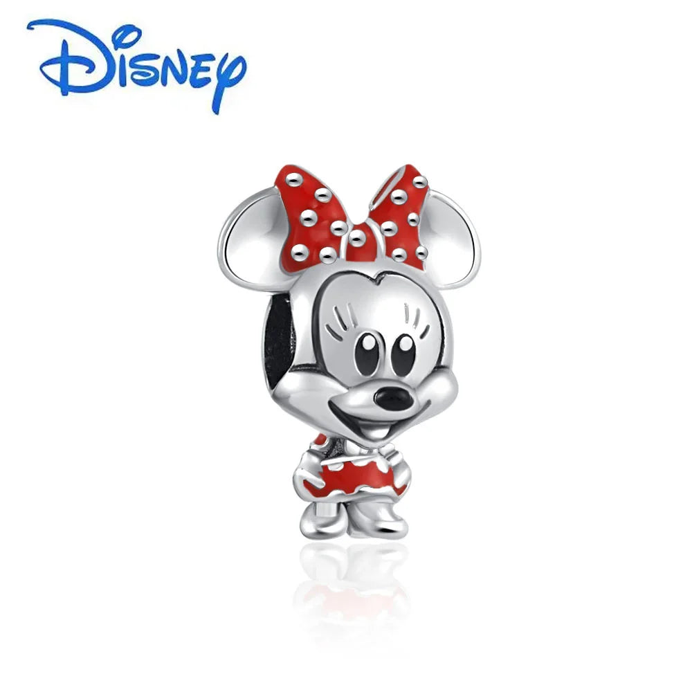 925 Silver Disney 100th Princess Pumpkin Cart Mickey Minnie Dumbo Charm Stitch Beads Fit Original Pandora Bracelets DIY Jewelry