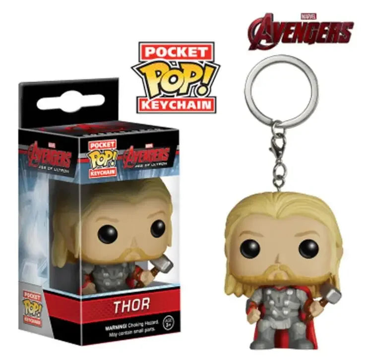 FUNKO POP Pocket with box keychains Toys Keychain Thor Zombie Thor Action Figure Toy