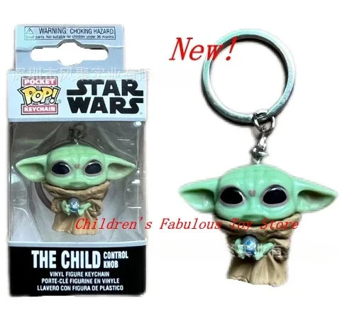 27 styles FUNKO Keychains Star-wars Baby Yoda Keychain Toy Boba Feit ig-11 the Mandalorian Darth Vader Stromtrooper Keyrings