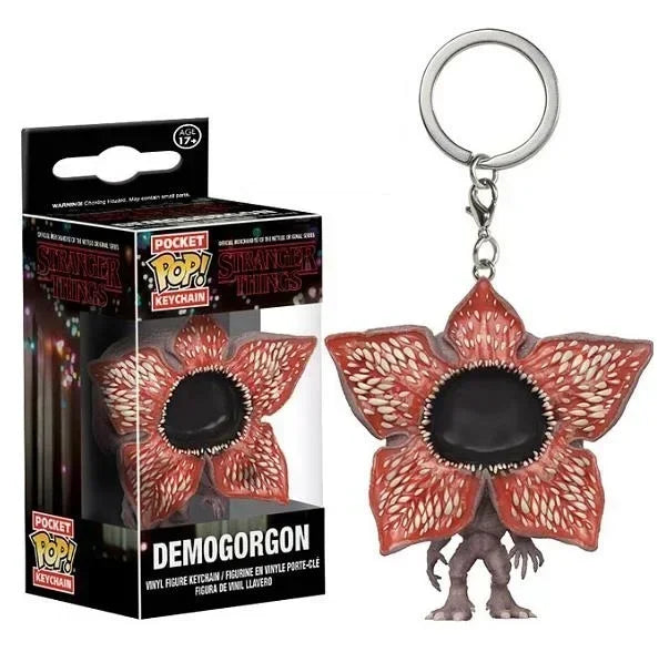 Minimum price Funko POP NEW Arrive  Keychain ELEVEN Demogorgon DUSTIN Barb Steve Robin  Keychain Toy Vinyl Figure Model Kid Toys