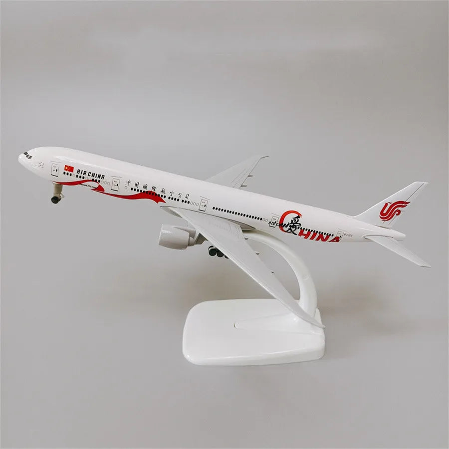 19cm Alloy Metal Air China Airlines Love Boeing 777 B777 Airways Diecast Airplane Model Plane Model Aircraft w Landing Gears