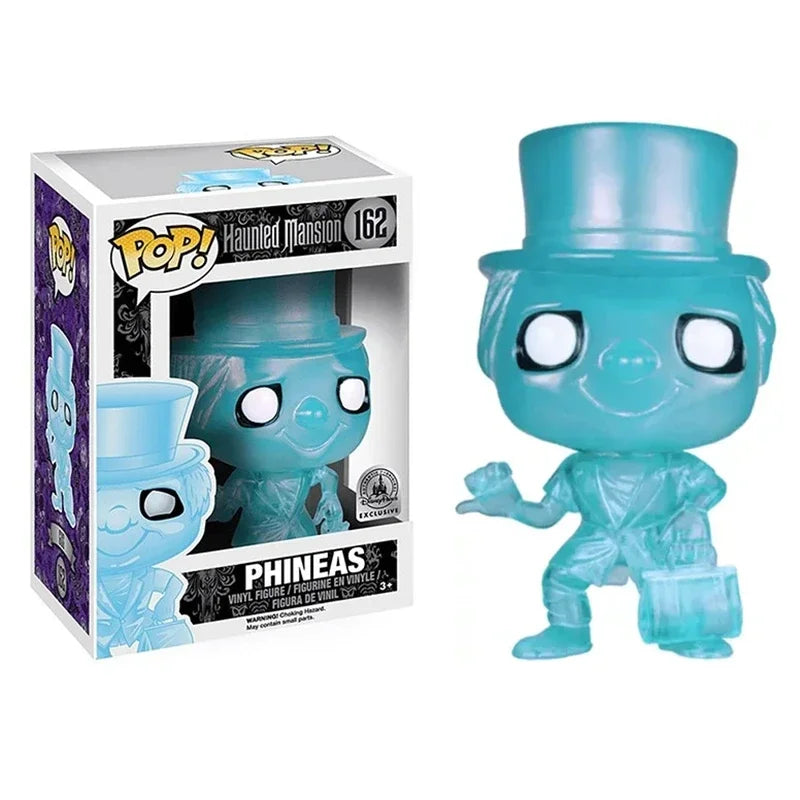 2024 New Funko Pop Haunted Mansion Phineas 162 Ezra 163 Gus 164 Hatbox Ghost 165 Vinyl Action Figure Toys for Gifts Decorations