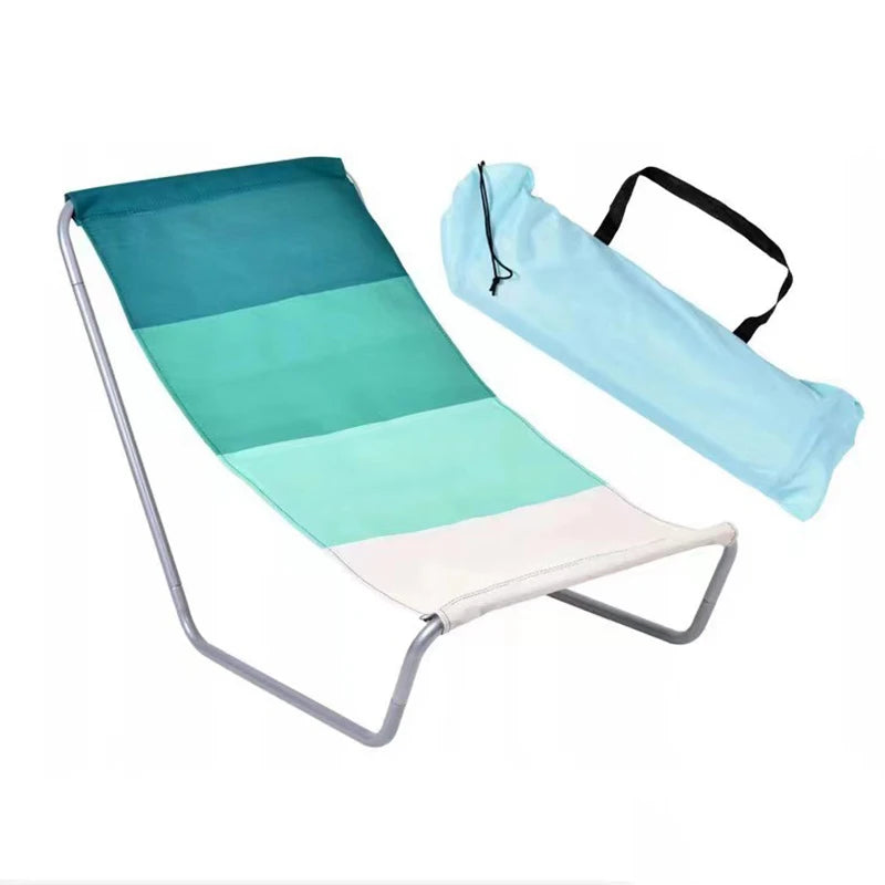 Beach Lounge Chair Camping Easy Folding Reclining Sunbathing Lounge Chair Outdoor Fishing BBQ Lounge Travel Recliner