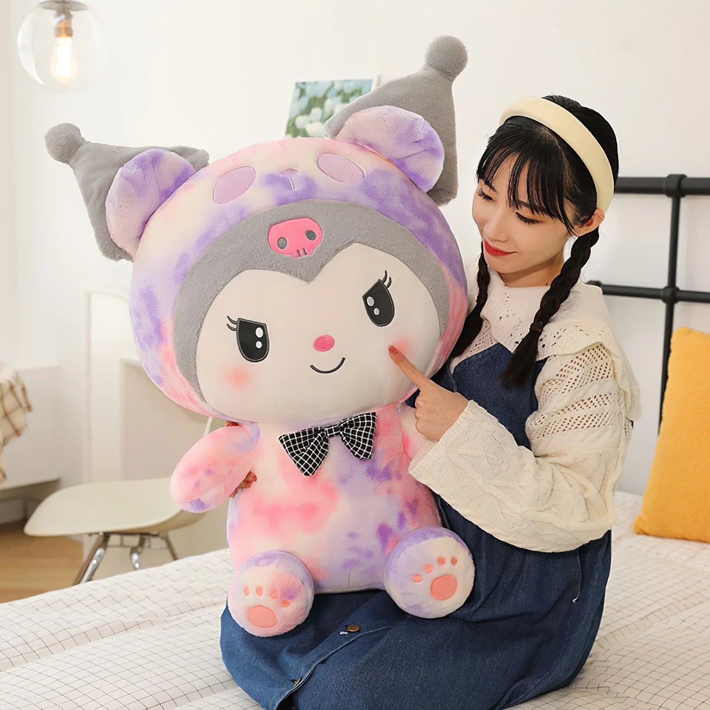 70cm Sanrio My Melody Kuromi Cinnamoroll Plush Doll Kawaii Big Size Dog Plushies Soft Stuffed Toy Cute Pillow Girl Birthday Gift