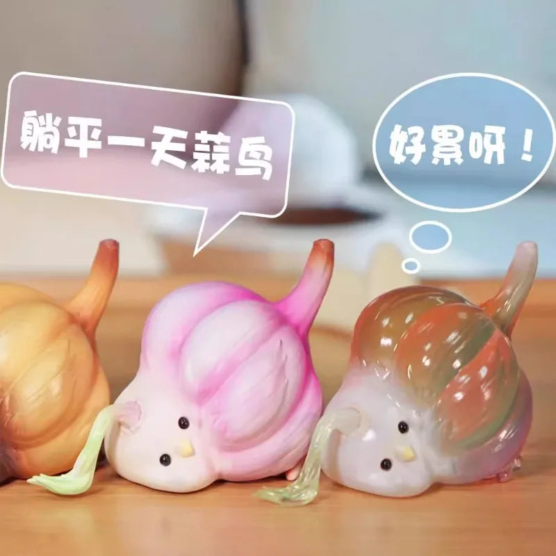 Gashapon Capsule Toy Garlic Bird Funny Cute Model Toys Fiugre Desktop Decoratoion Children Gifts