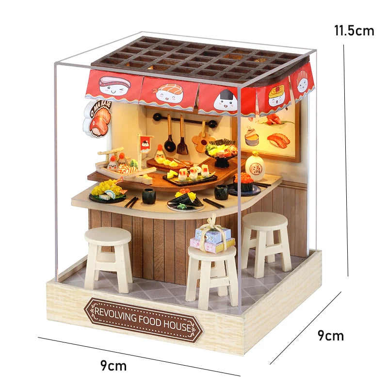 Mini Miniature Dollhouse DIY Small House Kit Making Room Toys Home Bedroom Decorations With Furniture Wooden Craft Doll houses