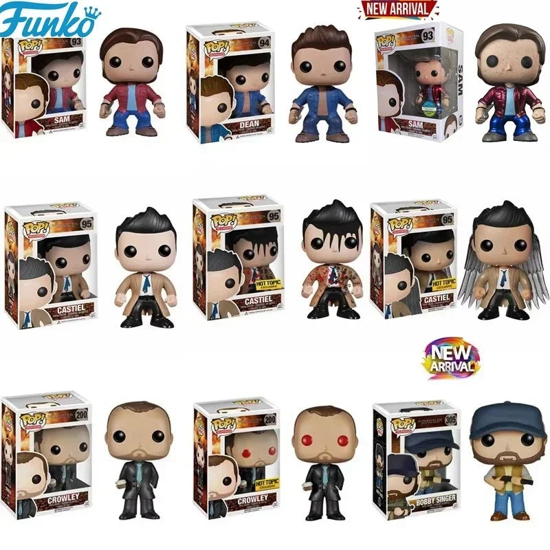 Funko POP Supernatural Bobby Singer 305 Bloody Sam 93 Dean 94 Castiel 95 Crowley 200 VINYL Figure Exclusive Limited Model Toys