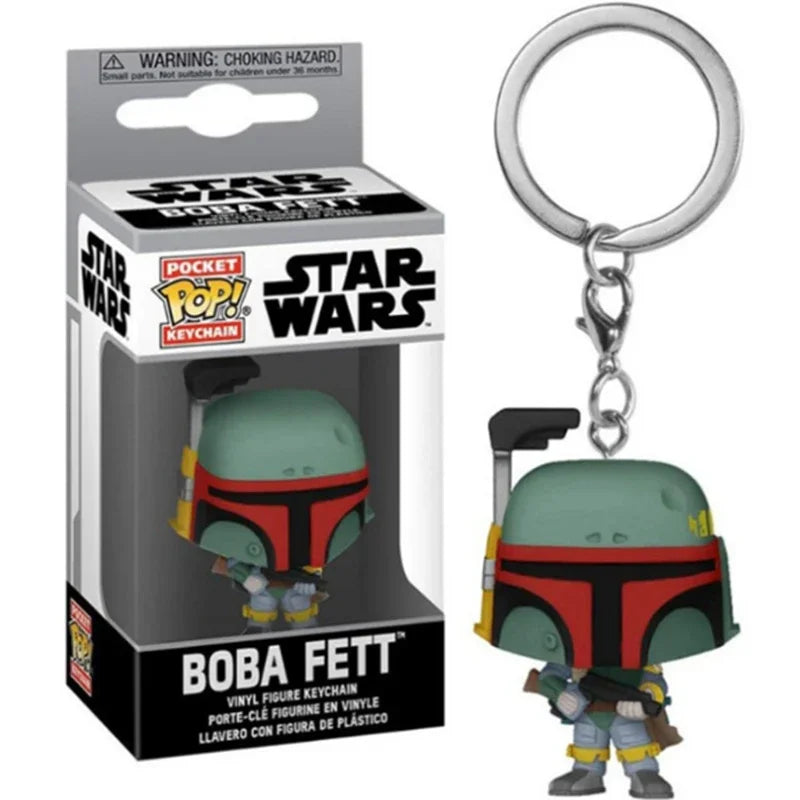 27 styles FUNKO Keychains Star-wars Baby Yoda Keychain Toy Boba Feit ig-11 the Mandalorian Darth Vader Stromtrooper Keyrings