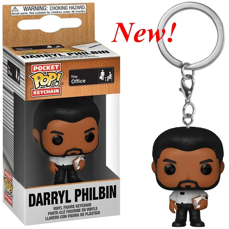 NEWest FUNKO Keychains the Office toys DWIGHT Prison Mike Kevin Malone Darryl Philbin Scott Pam Beesly Decoration for children