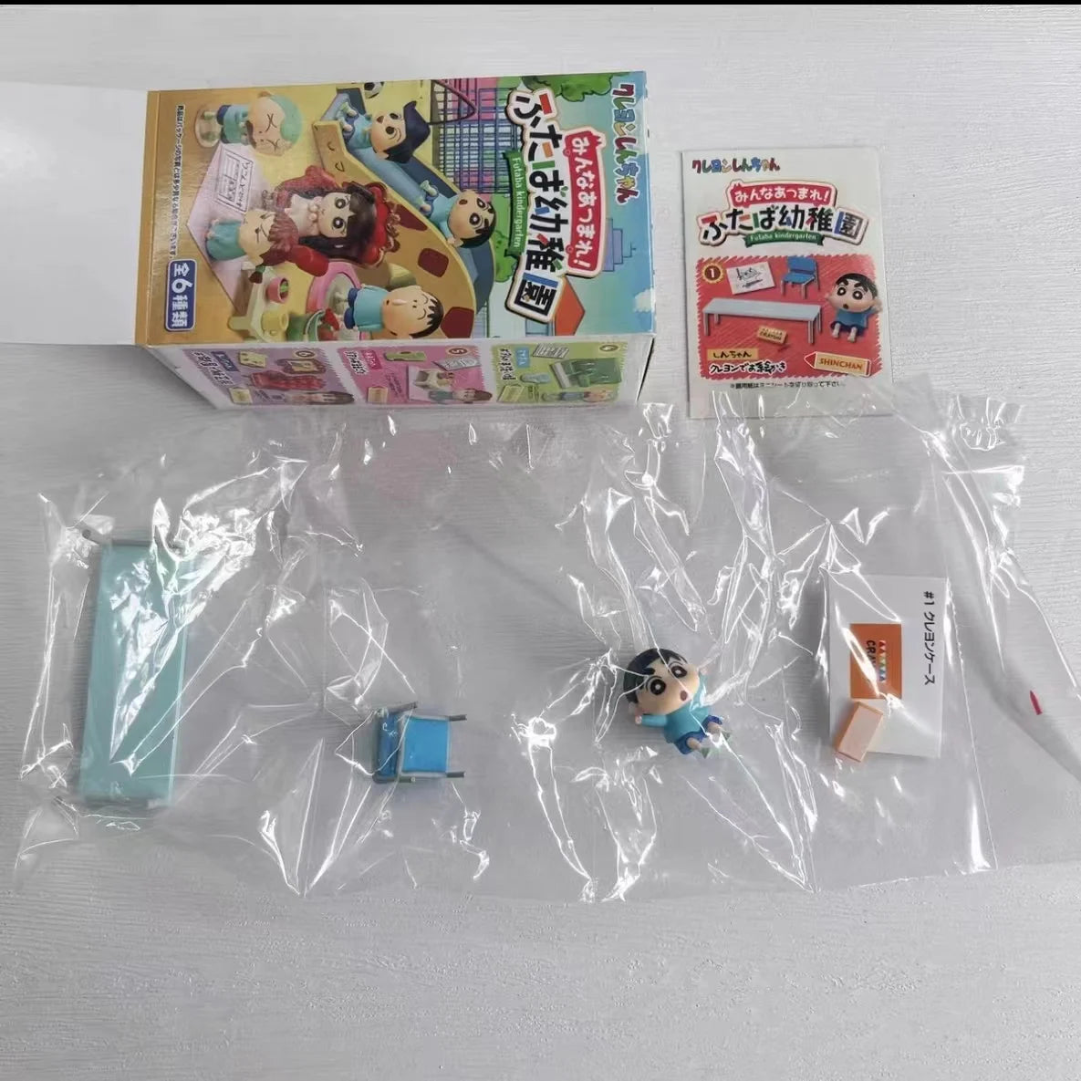 Japan Anime Crayon Shinchan Kindergarten Miniature Blind Box Scene Props Table Decoration Children Birthday Gifts