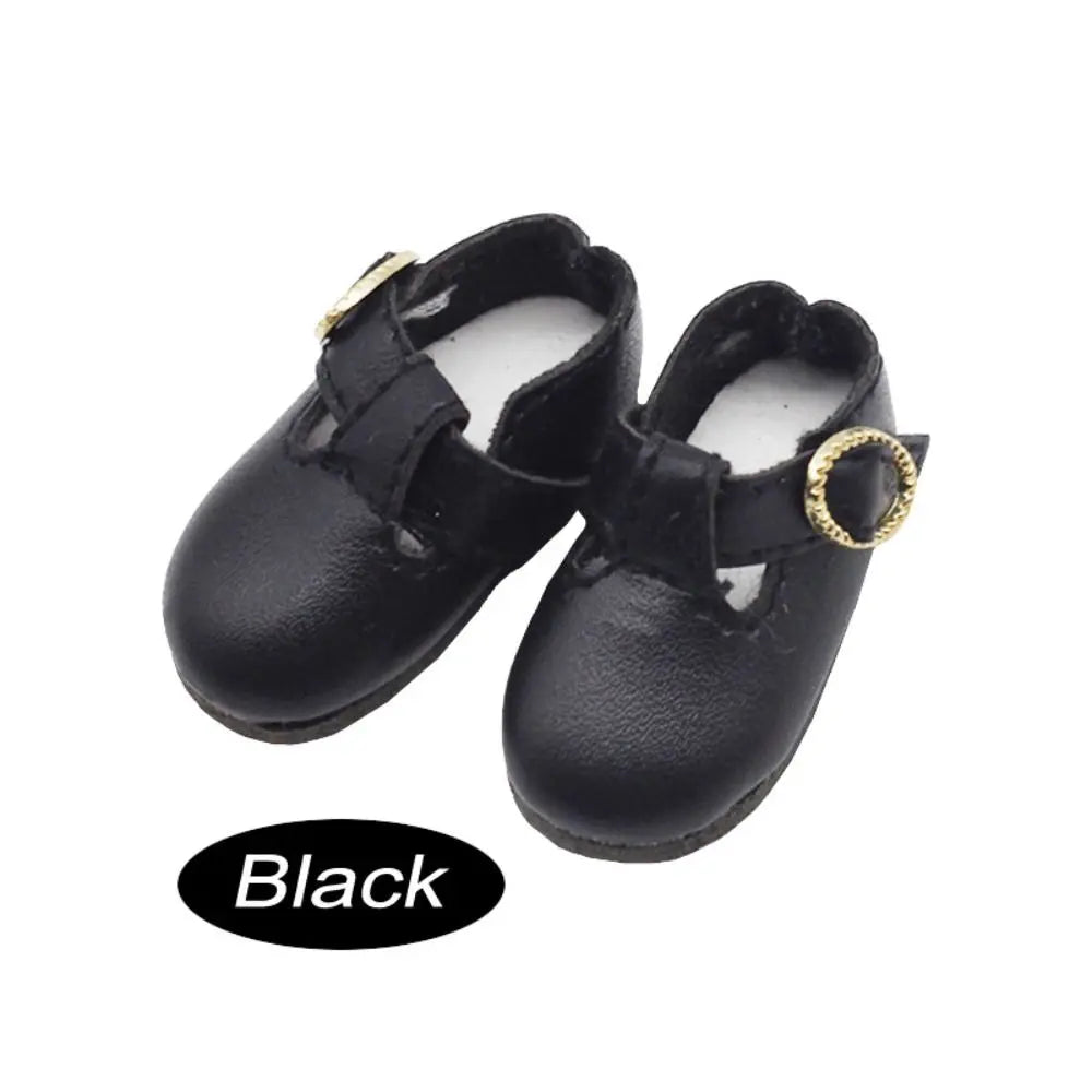 PU Leather 4.6cm Colorful Shiny Sneakers Shoes Doll 1 Pair Doll PU Leather Shoes Cute Mini Leather Boots Kids Gifts