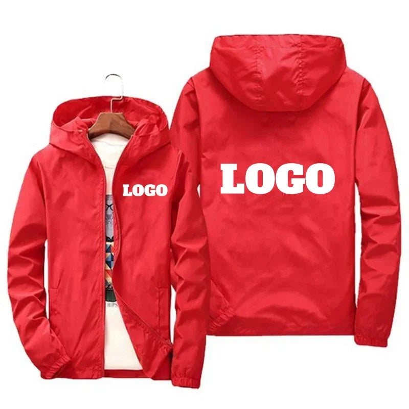 Custom Brand Logo Autumn Jacket Men Waterproof Warm Windbreaker Casual Clothing Big Size 6Xl Men Green Black Red Jacket Outdoor