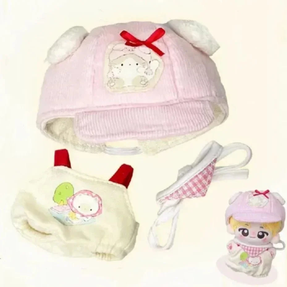 10cm Cotton Doll Clothes Accessories Sea Salt Dog Pig Bag Plush Doll 10cm Baby Doll  Clothes DIY Gift