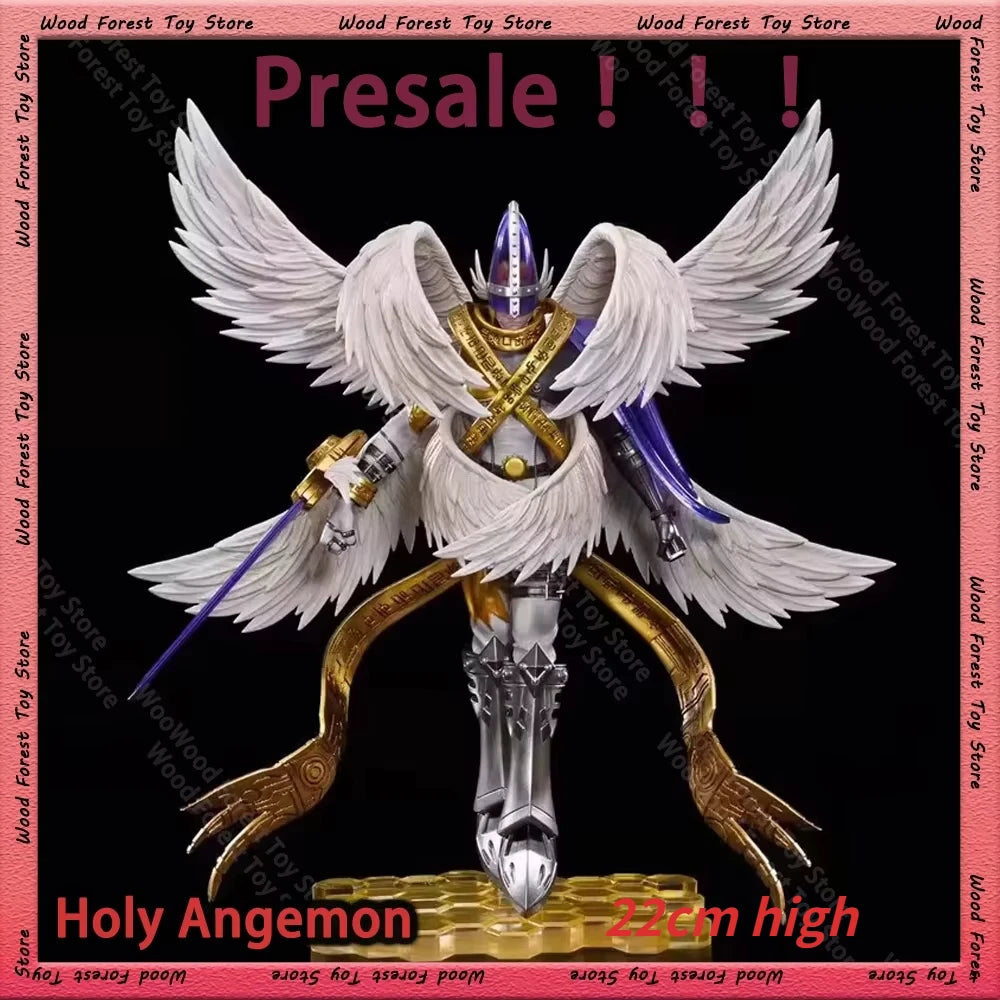 Digimon Adventure Figurine Holy Angemon Figure Anime Peripherals Gk Figures Collectible Statue Model Toys Gk Figures Gifts