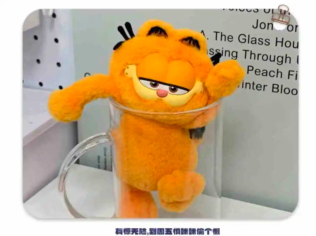 Miniso Authentic Garfield Family Working Week Series Blind Box Trendy Ornament Handmade Cute Anime Plush Doll Decor Toys Gift