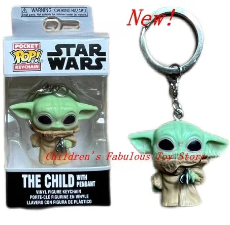 27 styles FUNKO Keychains Star-wars Baby Yoda Keychain Toy Boba Feit ig-11 the Mandalorian Darth Vader Stromtrooper Keyrings