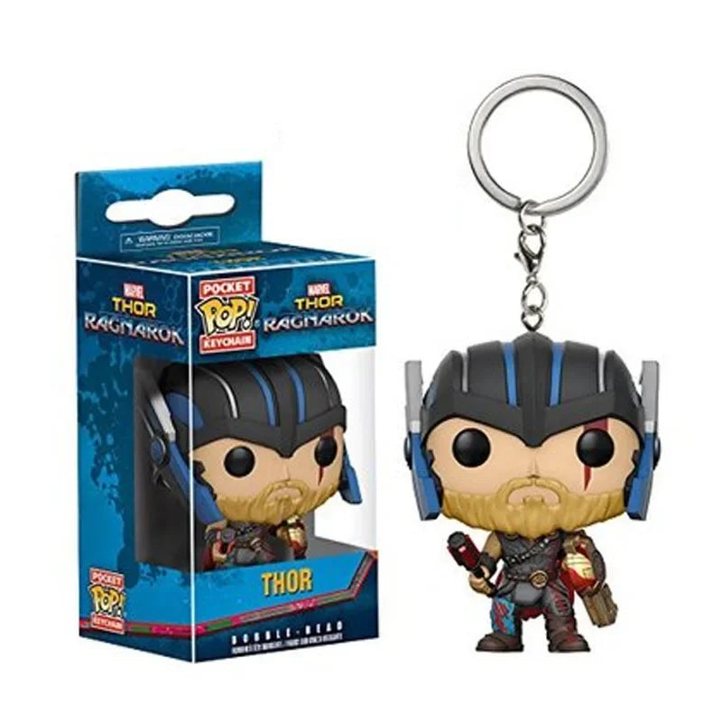 FUNKO POP Pocket with box keychains Toys Keychain Thor Zombie Thor Action Figure Toy