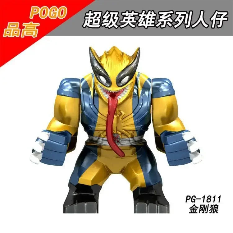 Building Blocks Marvel Superhero Action Figure Venom Thanos Iron Man Children's Combination Building Blocks Toy Birthday Gift