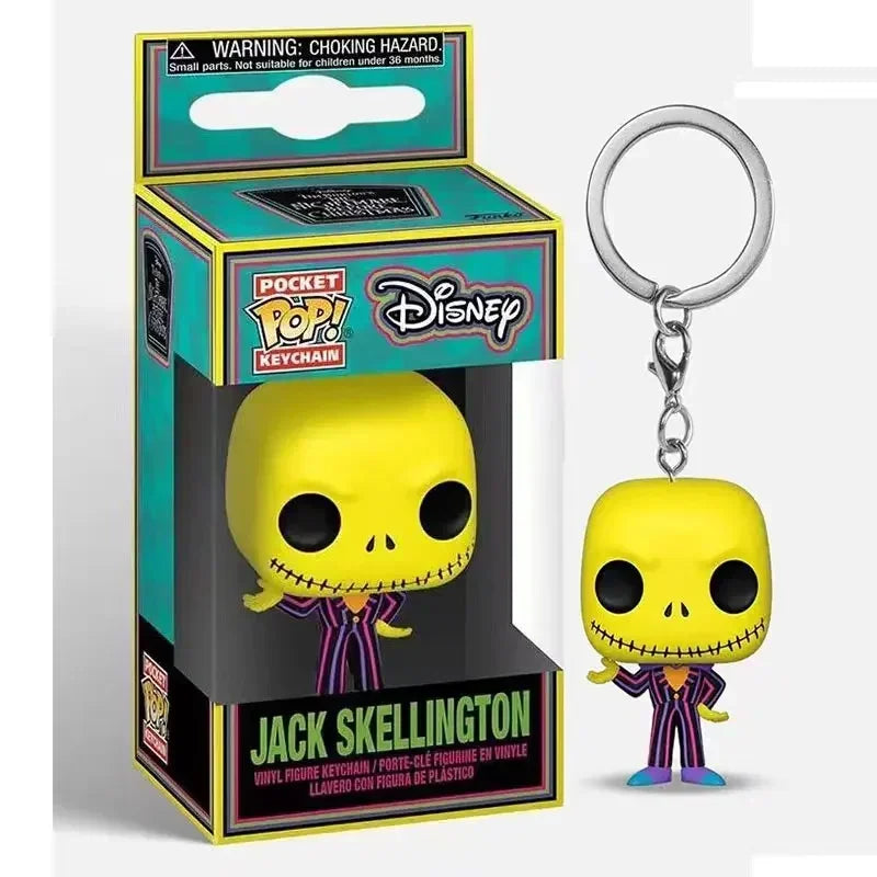 FUNKO POP Keychain Disney The Nightmare Before Christmas Jack Oogie Boogie Teddy Mayor Sally Zero Pumpkin King Vinyl Figure Toy