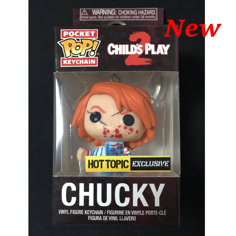 NEWest FUNKO Pocket Keychains Broken Heart harley quinn Tape Funhouse PENNYWISE with Beaver Hat keychains Action Figure Toys