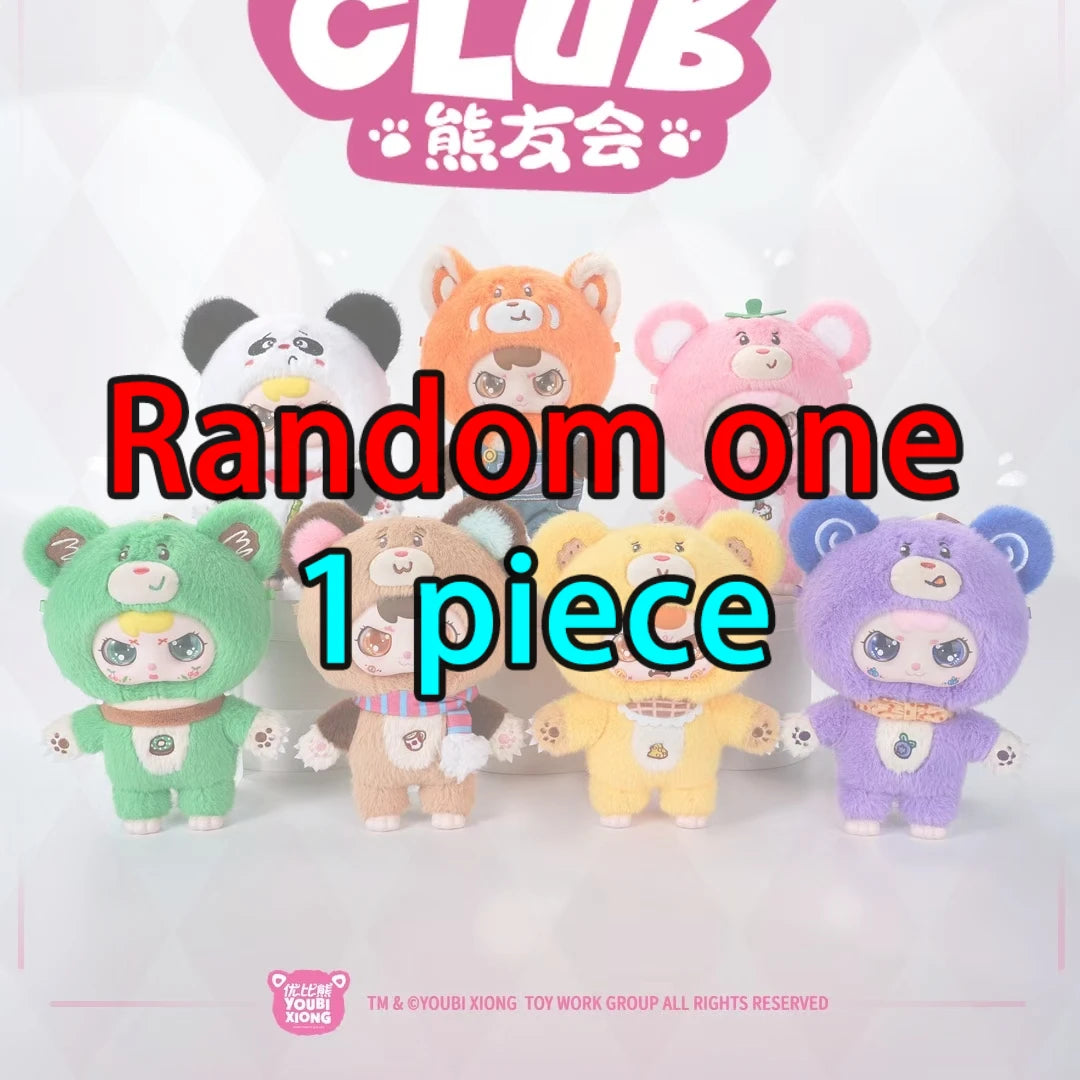 Bear Club Baby Three Cute Lovely Doll Toy Blind Box Bag Bendants Ornaments with Fruity Odour Collectible Kids Birthday Gifts