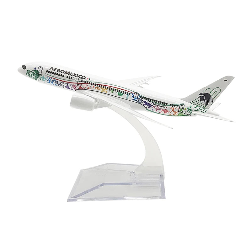 16cm 1/400 Scale Alloy Metal Mexican Air AEROMEXICO B787 Airlines Airplane Model Boeing 787 Airways Plane Model Diecast Aircraft