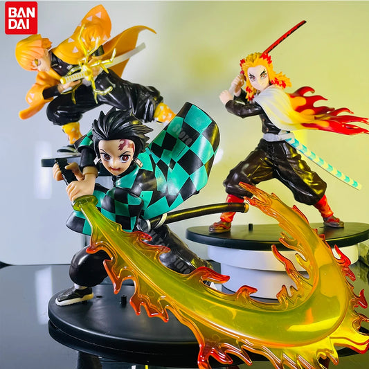 Hot Demon Slayer Anime Figure Tanjirou Agatsuma Zenitsu Kyoujurou Anime Model  Action Figure PVC collection Toy for Kids Gift