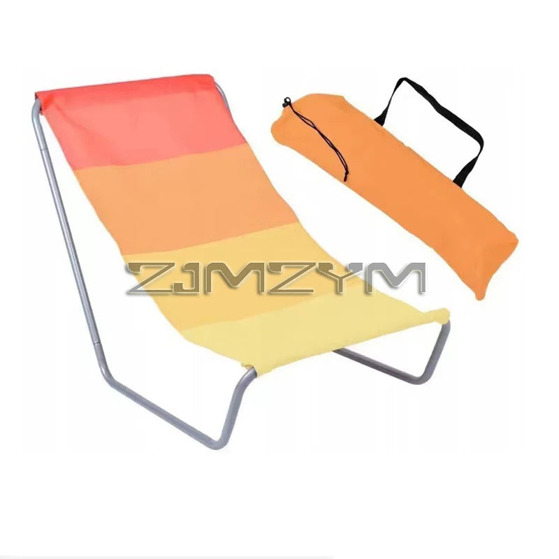 Beach Lounge Chair Camping Easy Folding Reclining Sunbathing Lounge Chair Outdoor Fishing BBQ Lounge Travel Recliner