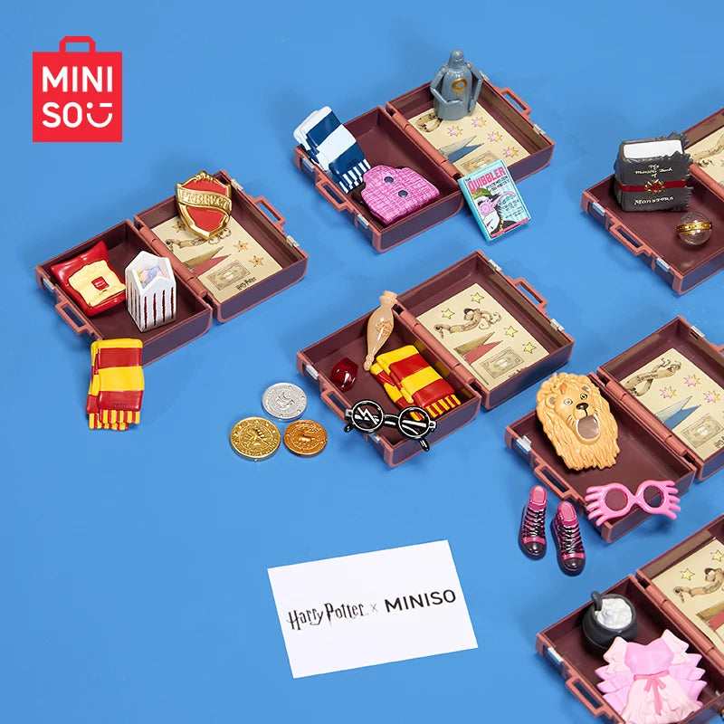 New Miniso Authentic Harry Potter Series Hogwarts Wizard School Blind Box  Luggage Ornament Cute Anime Decor Toys Birthday Gift