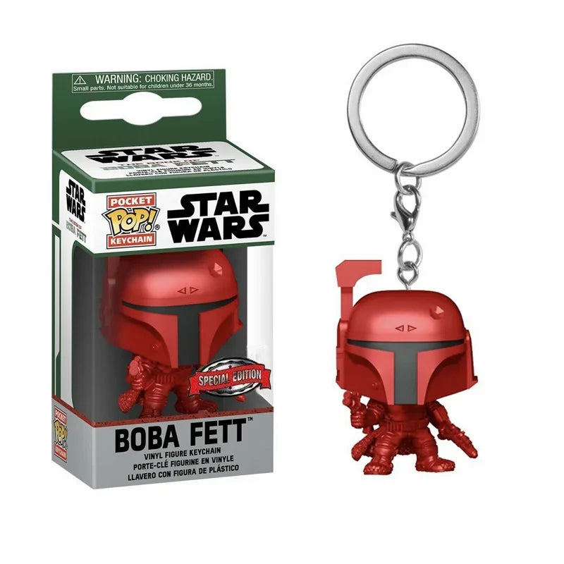 27 styles FUNKO Keychains Star-wars Baby Yoda Keychain Toy Boba Feit ig-11 the Mandalorian Darth Vader Stromtrooper Keyrings