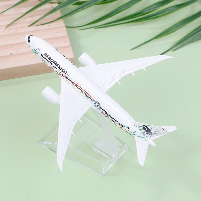 16cm 1/400 Scale Alloy Metal Mexican Air AEROMEXICO B787 Airlines Airplane Model Boeing 787 Airways Plane Model Diecast Aircraft