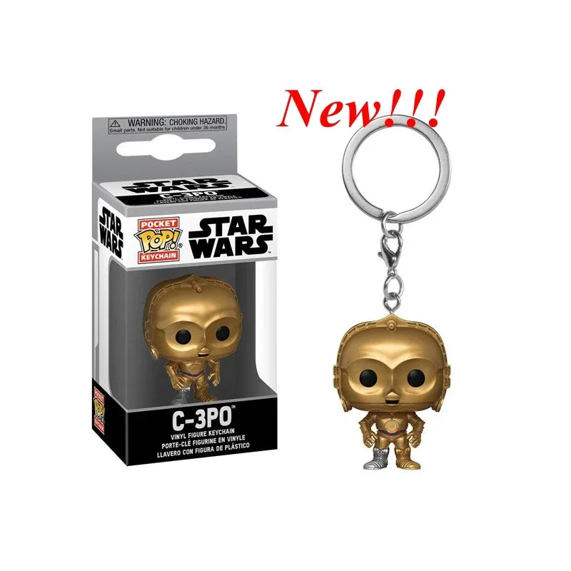 27 styles FUNKO Keychains Star-wars Baby Yoda Keychain Toy Boba Feit ig-11 the Mandalorian Darth Vader Stromtrooper Keyrings