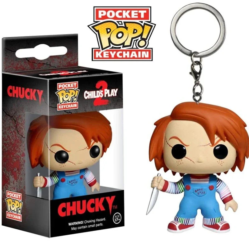 NEWest FUNKO Pocket Keychains Broken Heart harley quinn Tape Funhouse PENNYWISE with Beaver Hat keychains Action Figure Toys