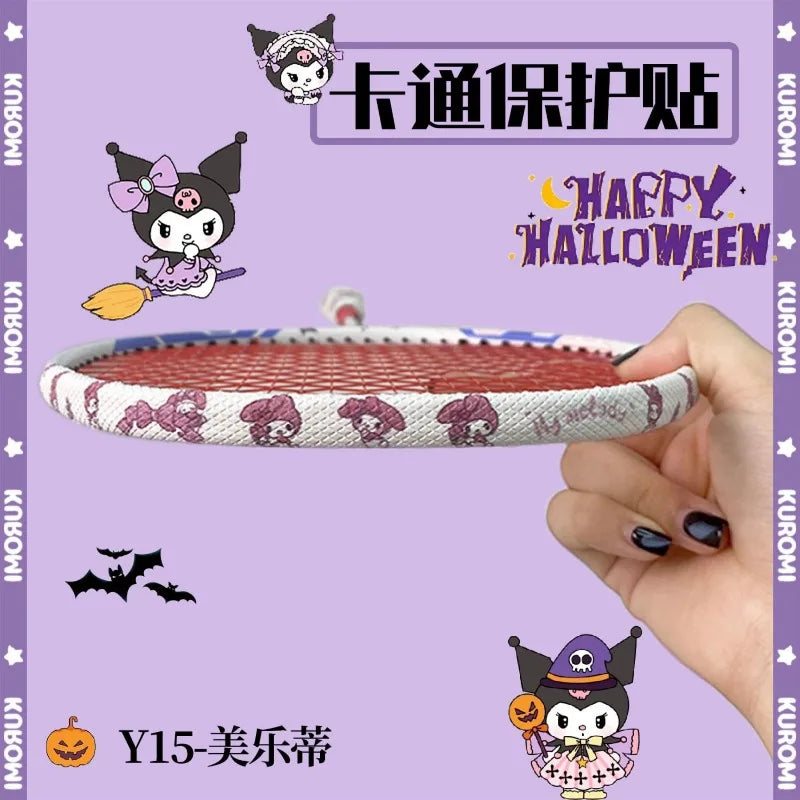 Sanrios badminton racket head protective Halloween sticker racket frame scratch-proof paint peeling wear-resistant cinnamoroll