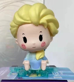 Blind Box Frozen Elsa Snow Baby Anna Princess Q Version 7pcs Box Decor Collection Anime Figure Mini Doll Xmas Gift