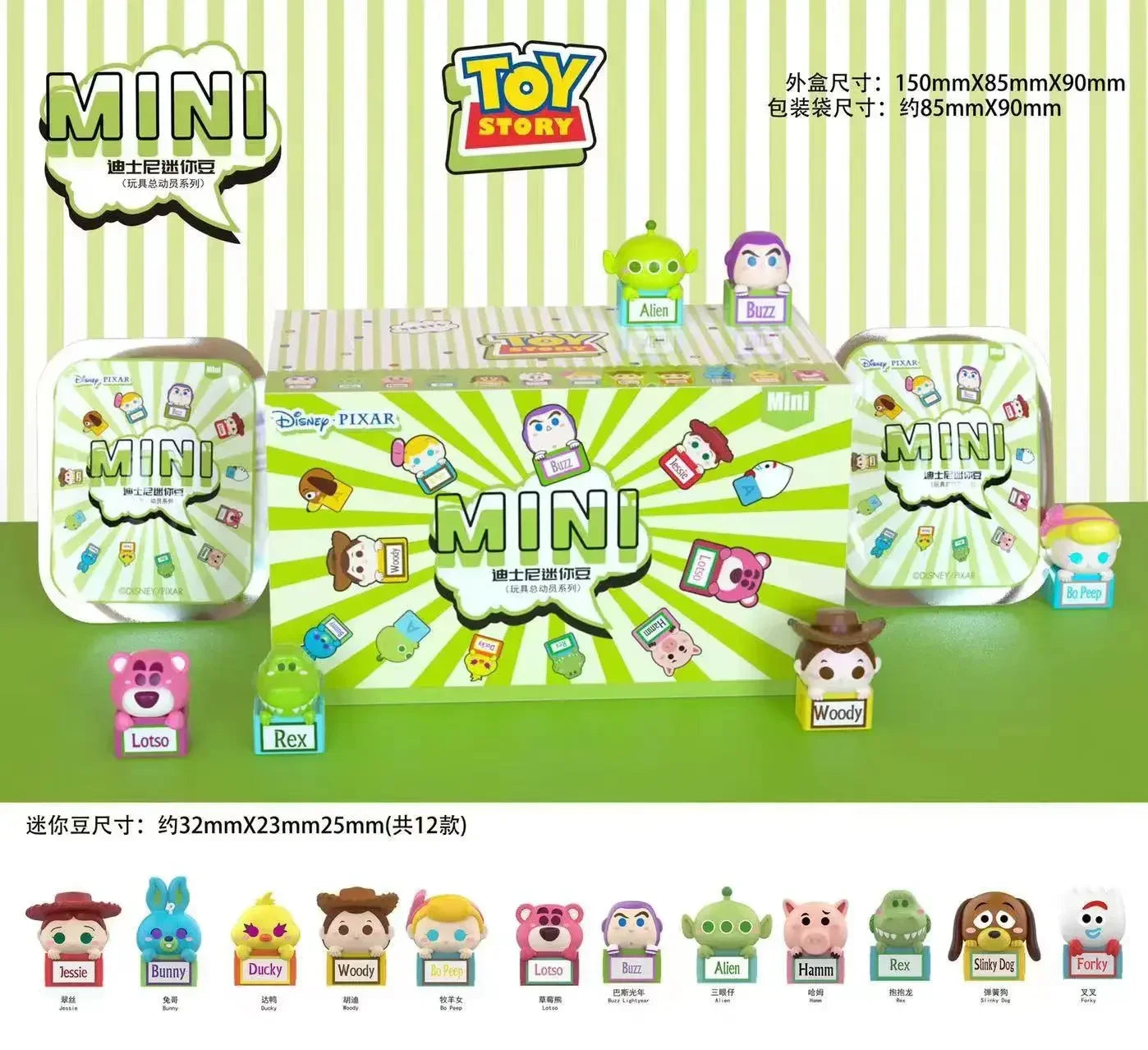 Disney Anime Mini Figures Blind Box Princess Blind Bag Toy Story Mickey Mouse Stitch Cute Figures Collection Toy