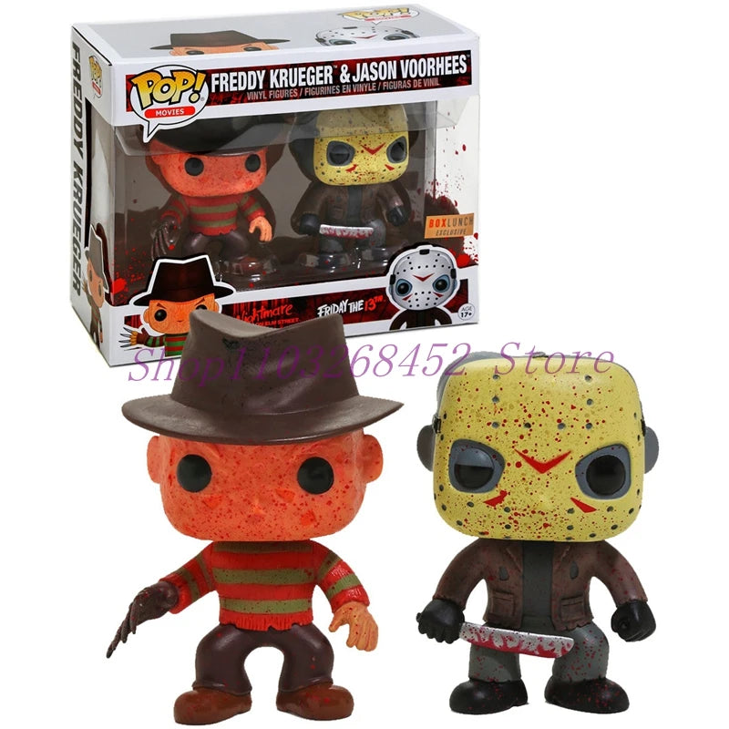 New Funko Pop Jason 01 Limit Voorhees Freddy 02 Glows 03 Michael Myers 622 202 Jason 361 611 Freddy&jason 2 Action Figure Toys