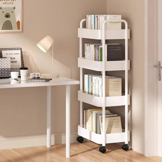 Mobile Storage Trolley Bedroom Multi-Layer Storage Racks Organizer Living Room Snacks Shelf Household Kitchen Cart with Wheels