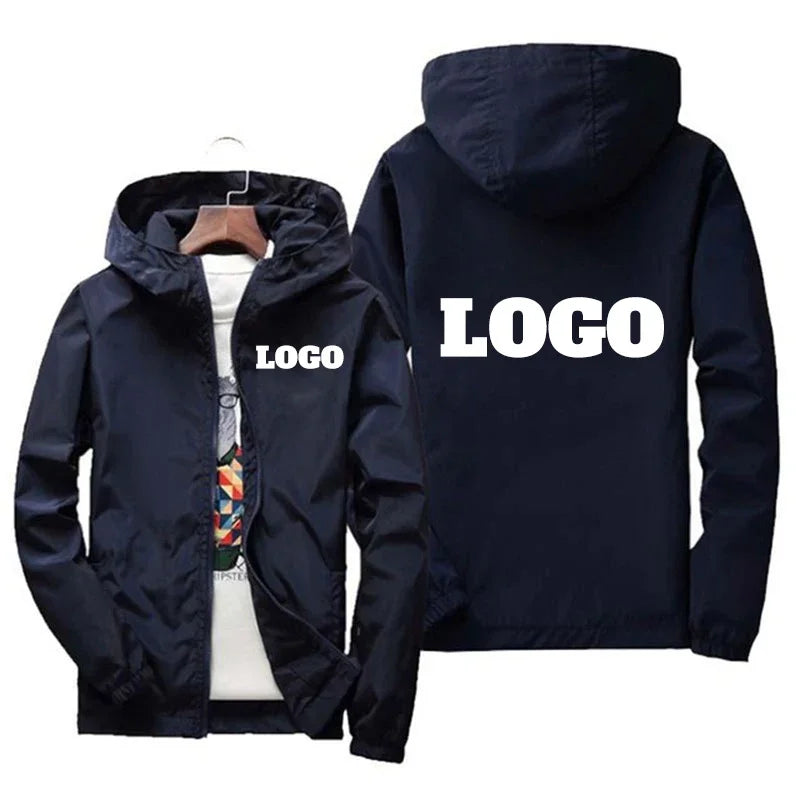 Custom Brand Logo Autumn Jacket Men Waterproof Warm Windbreaker Casual Clothing Big Size 6Xl Men Green Black Red Jacket Outdoor