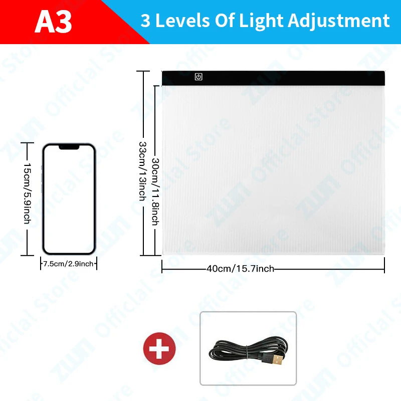 A3/A4/A5 3-Level Dimming Led Drawing Copy Pad Board Children's Toy Painting Educational Kids Grow Creative Gifts For Children