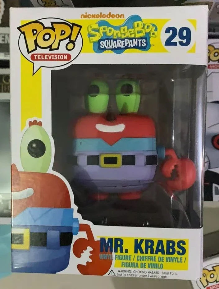 FUNKO POP SQUIDWARD #27 PATRICK #26 Mr. Krabs #29 #453 PVC Action Figure Collectible Model toys for children birthday Gift