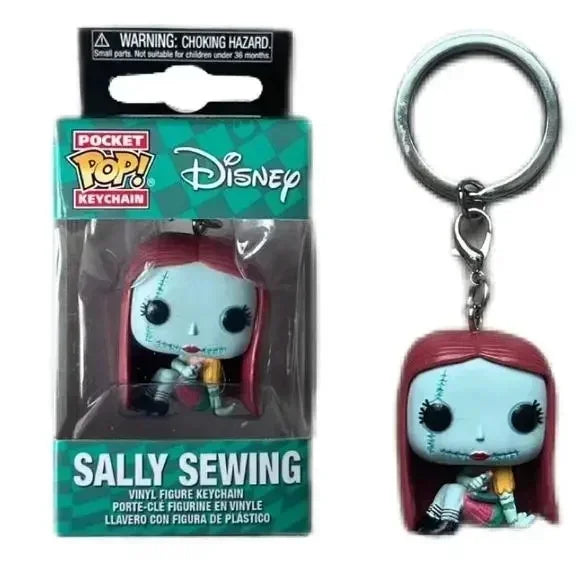 FUNKO POP Keychain Disney The Nightmare Before Christmas Jack Oogie Boogie Teddy Mayor Sally Zero Pumpkin King Vinyl Figure Toy