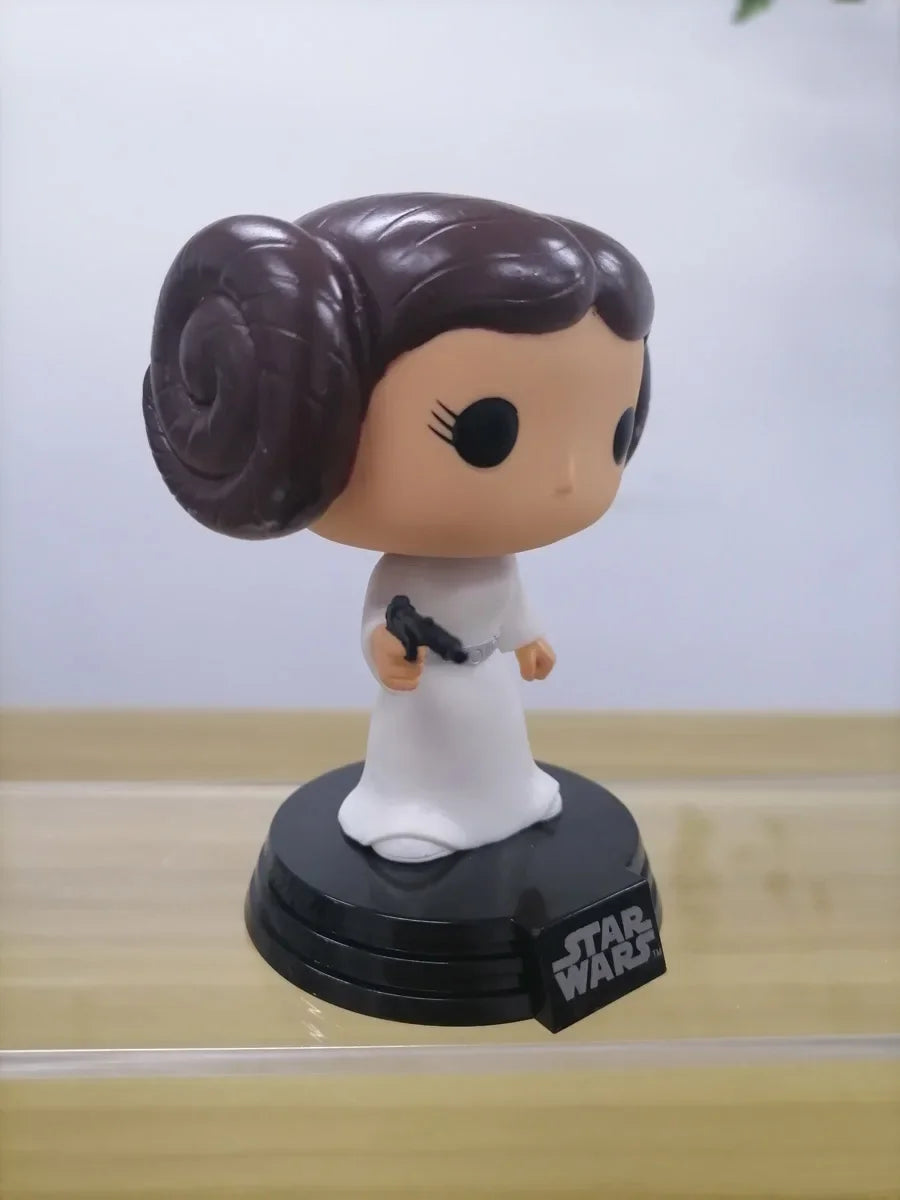 FUNKO POP Vinyl Figurine Star Wars Princess Leia Bobble-Head Model Toy Collection Action Figure Table Ornaments